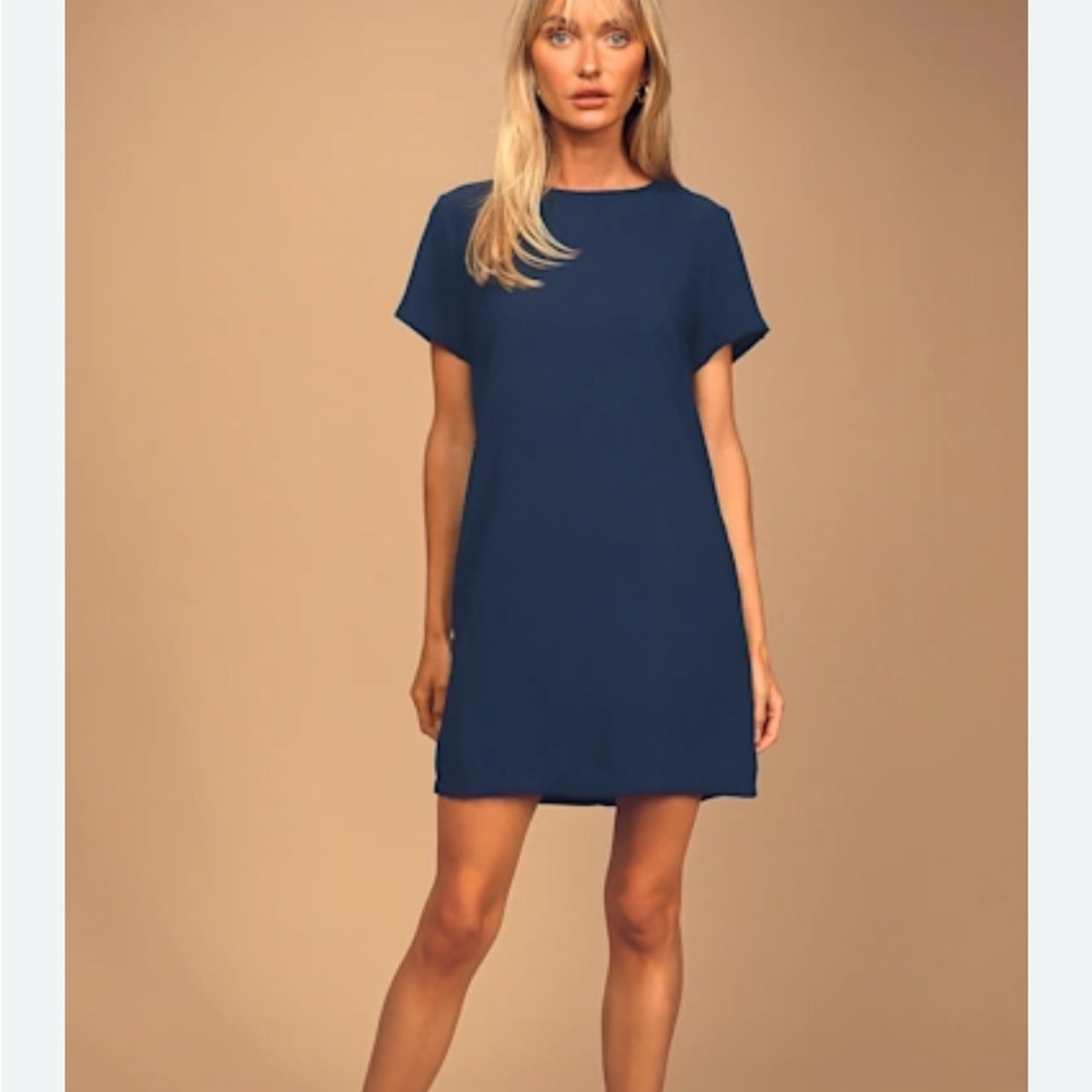 Lulus Navy Blue Shift Dress